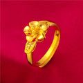 ANIID Ethiopia Dubai Flower Gold Rings Resizable Wedding & Party Jewelry - Awesome Marketplace