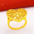 ANIID Ethiopia Dubai Flower Gold Rings Resizable Wedding & Party Jewelry - Awesome Marketplace