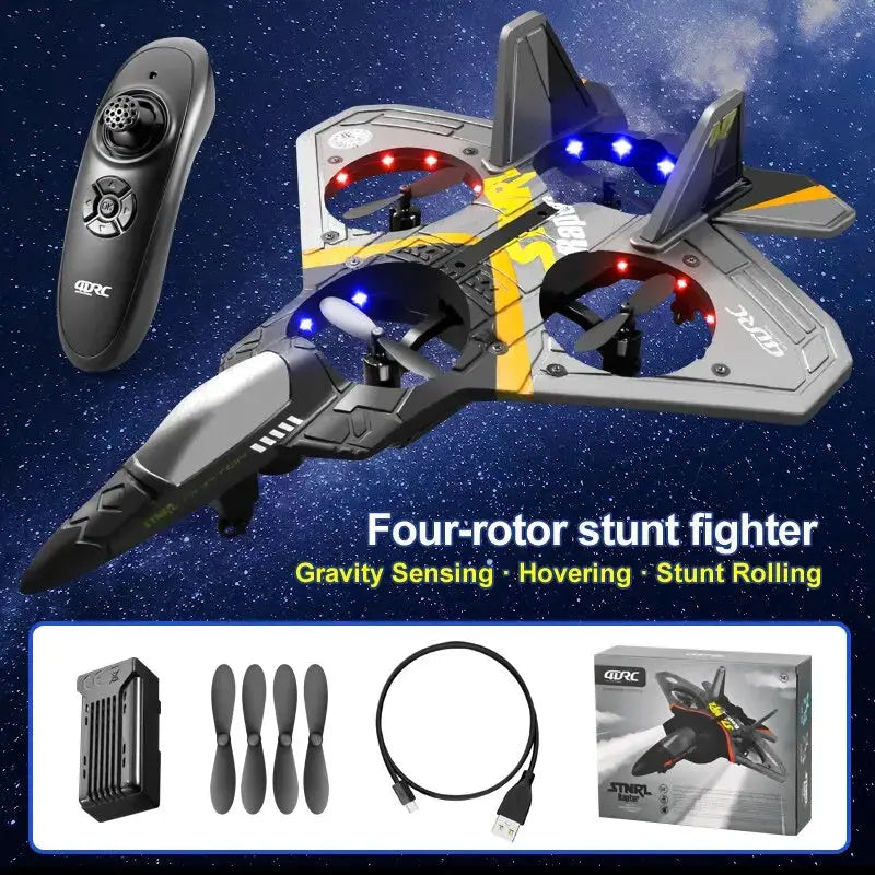 Advanced V17 RC Fighter Hobby Plane: 2.4G Remote Control Glider with EPP Foam Construction – Perfect RC Drone Gift for Kids Awesome Markeplace