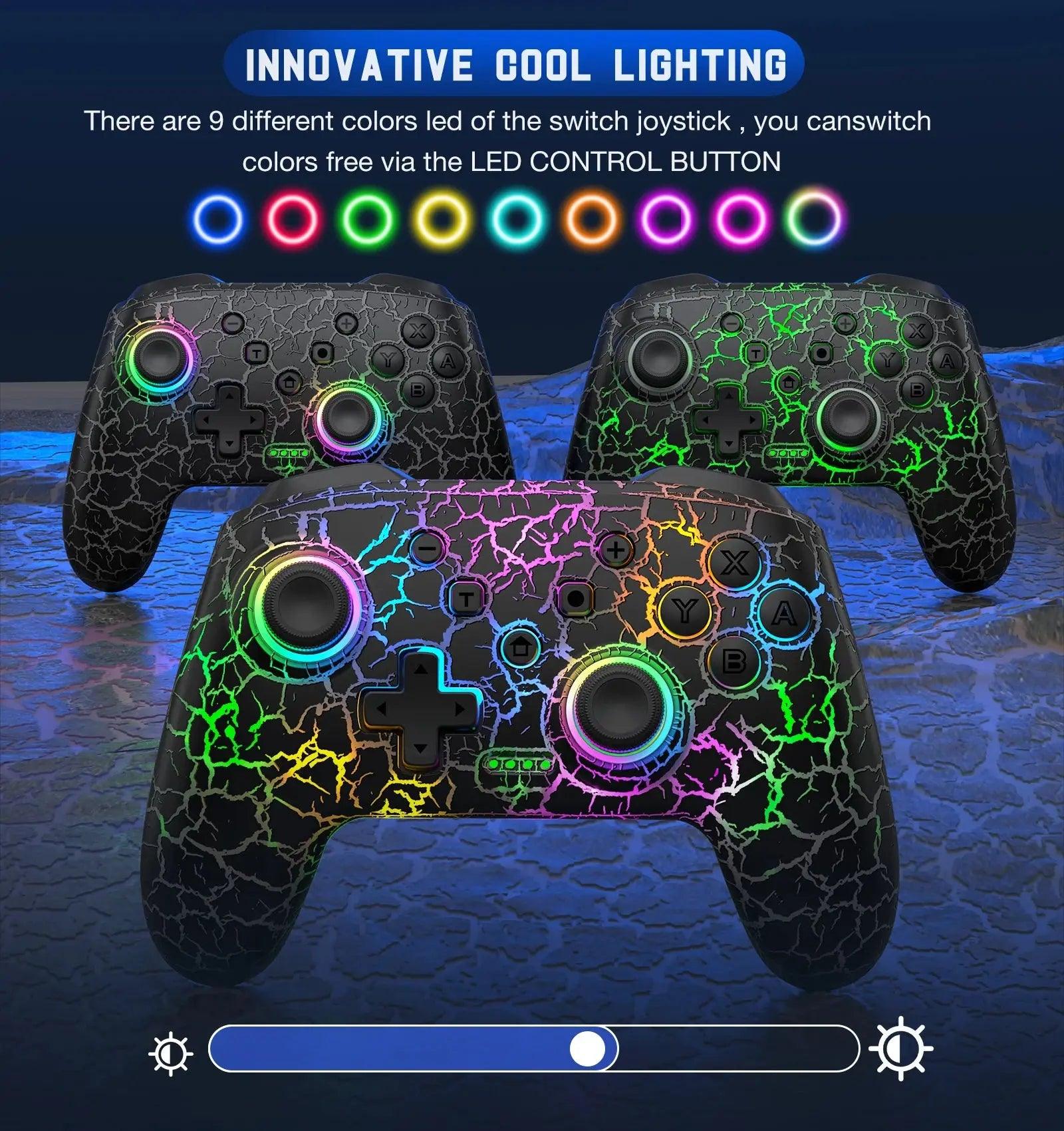 BEBONCOOL Q215 RGB Wireless Game Controller for Switch, PC, iOS & Android - Pro Controller with RGB Lighting - Awesome Marketplace