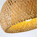 Bamboo Wicker Pendant Lamp - Hand-Woven Hanging Light - Awesome Marketplace