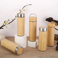 Bamboo Thermal Insulated Water Bottle: Your Eco-Friendly Personalized Travel Companion for Hot & Cold Beverages, Ideal for Office & Travel