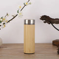 Bamboo Thermal Insulated Water Bottle: Your Eco-Friendly Personalized Travel Companion for Hot & Cold Beverages, Ideal for Office & Travel