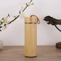 Bamboo Thermal Insulated Water Bottle: Your Eco-Friendly Personalized Travel Companion for Hot & Cold Beverages, Ideal for Office & Travel