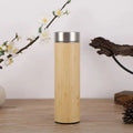 Bamboo Thermal Insulated Water Bottle: Your Eco-Friendly Personalized Travel Companion for Hot & Cold Beverages, Ideal for Office & Travel