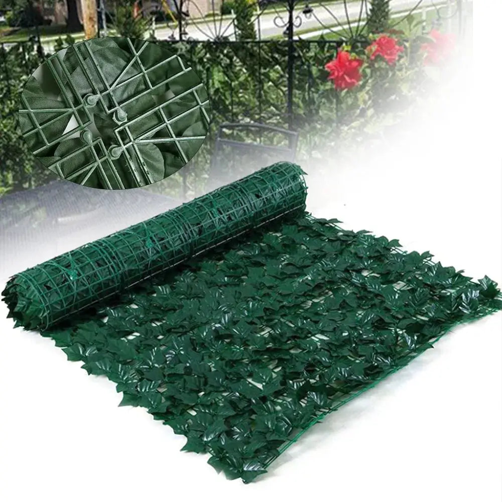 Bymaocar Artificial Faux Privacy Fence Outdoor Garden Ivy Leaf Plants Long Screen Expandable Green 50cmx300cm Awesome Marketplace