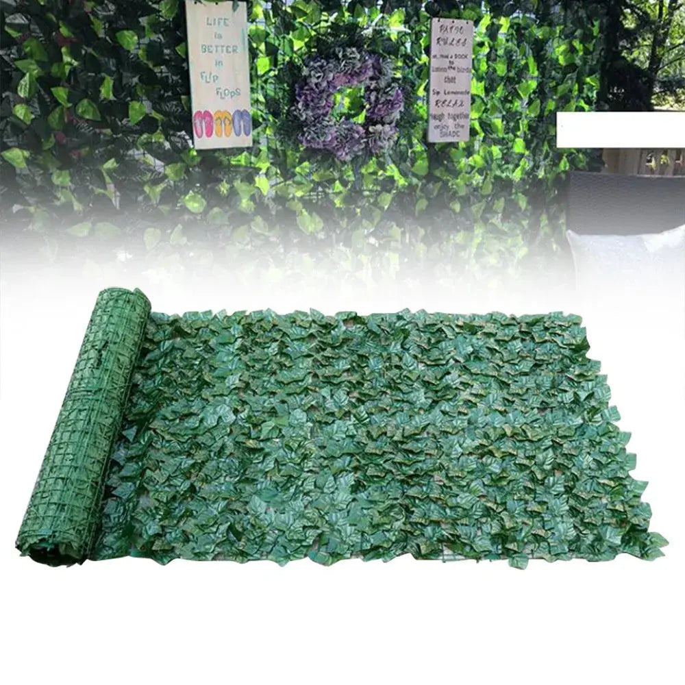 Bymaocar Artificial Faux Privacy Fence Outdoor Garden Ivy Leaf Plants Long Screen Expandable Green 50cmx300cm Awesome Marketplace