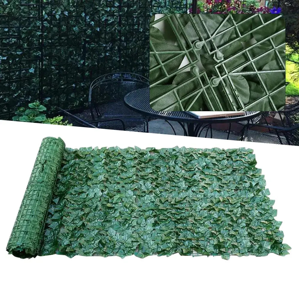 Bymaocar Artificial Faux Privacy Fence Outdoor Garden Ivy Leaf Plants Long Screen Expandable Green 50cmx300cm Awesome Marketplace