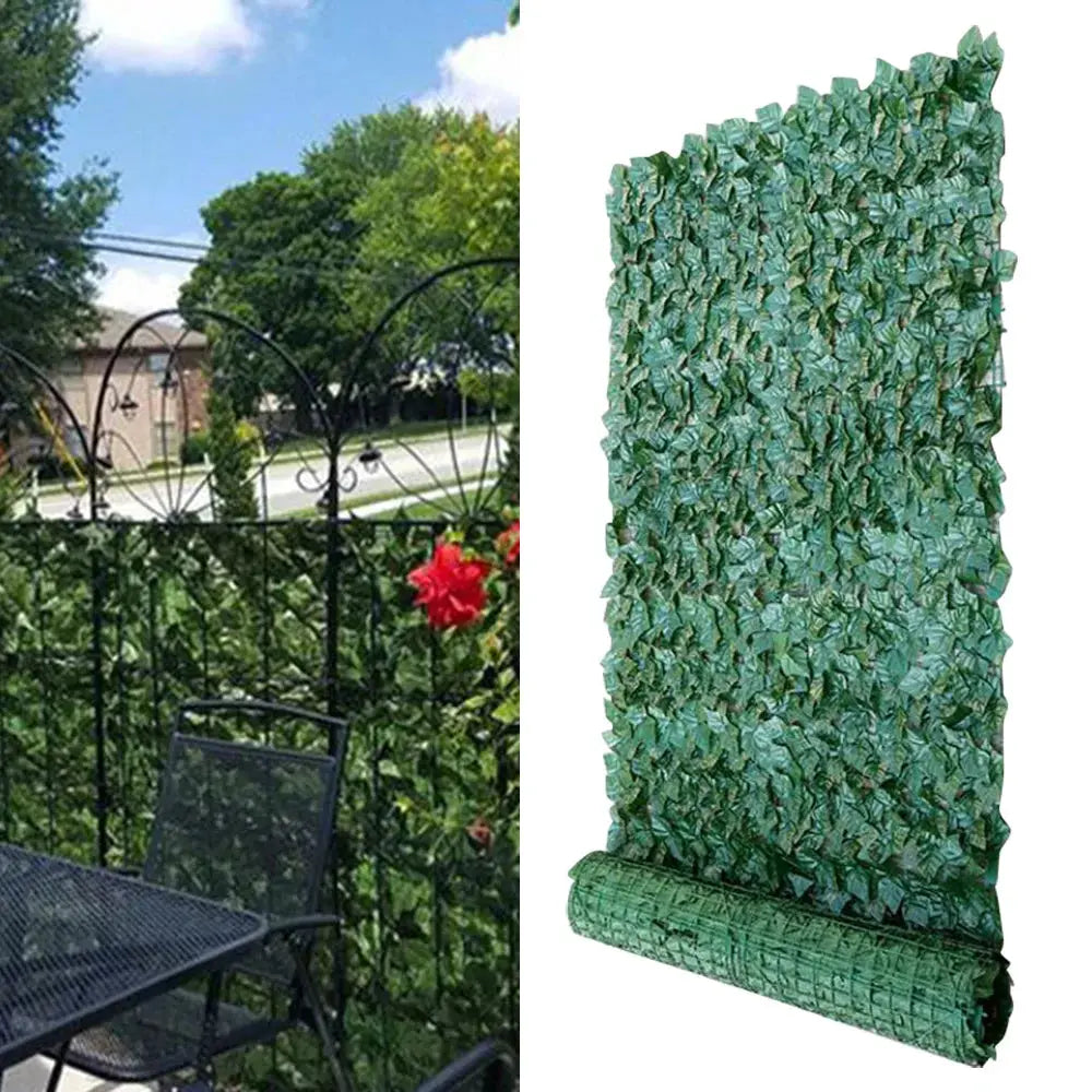 Bymaocar Artificial Faux Privacy Fence Outdoor Garden Ivy Leaf Plants Long Screen Expandable Green 50cmx300cm Awesome Marketplace