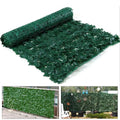 Bymaocar Artificial Faux Privacy Fence Outdoor Garden Ivy Leaf Plants Long Screen Expandable Green 50cmx300cm - Awesome Marketplace