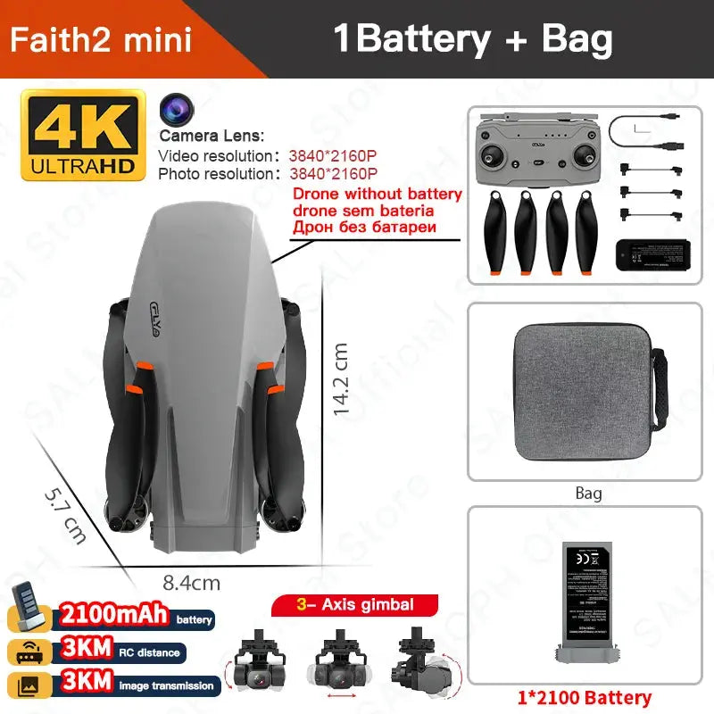 C-FLY Faith Mini Drone - 4K Camera, 5GWifi, Foldable, GPS RC Quadcopter - Awesome Markeplace