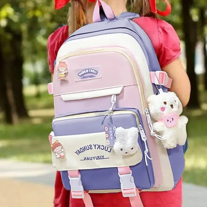 Canvas Backpack Combo Kit Large Capacity Bag Combo Kit Canvas School Backpack Combo Set For Kids Boys Girls Teenage And Students Awesome Marketplace