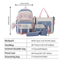 Large Capacity Canvas School Backpack Combo Set - Bag Combo Kit for Boys, Girls, Teenage & Students - Awesome Marketplace