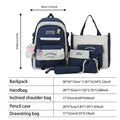 Large Capacity Canvas School Backpack Combo Set - Bag Combo Kit for Boys, Girls, Teenage & Students - Awesome Marketplace