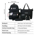 Large Capacity Canvas School Backpack Combo Set - Bag Combo Kit for Boys, Girls, Teenage & Students - Awesome Marketplace