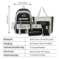 Large Capacity Canvas School Backpack Combo Set - Bag Combo Kit for Boys, Girls, Teenage & Students - Awesome Marketplace