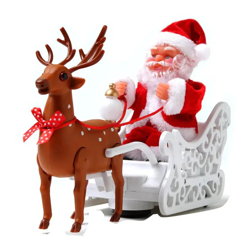 Christmas gifts Gifts for kids Elk sleigh pulling Santa music dancing doll toys - Awesome Marketplace