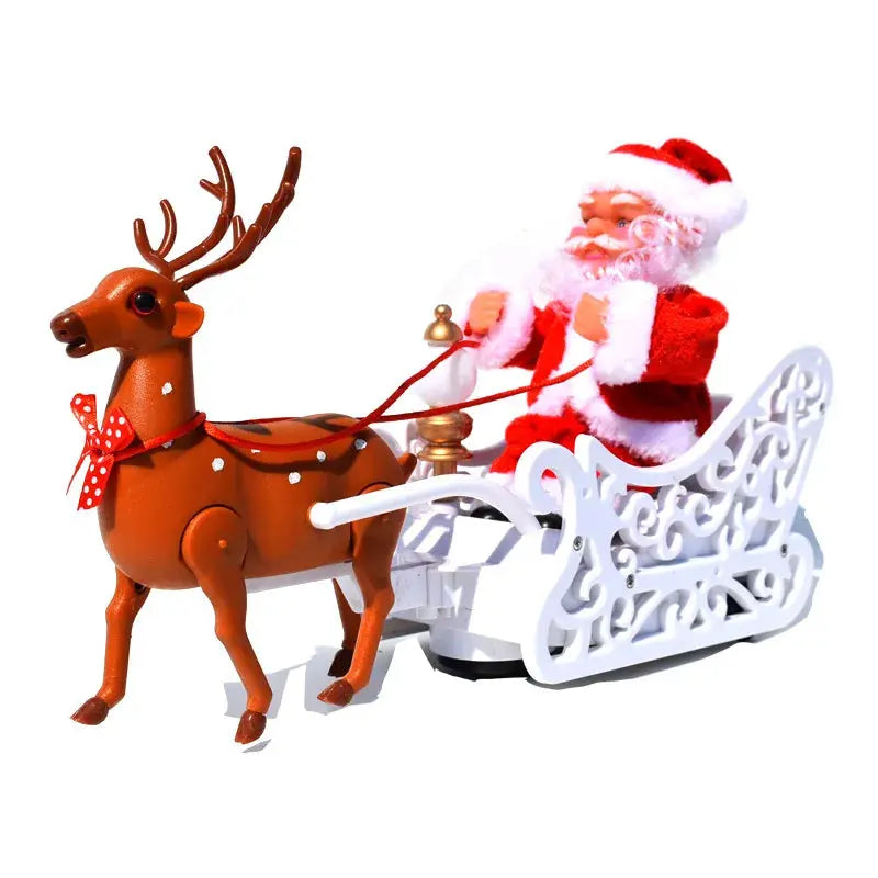 Christmas gifts Gifts for kids Elk sleigh pulling Santa music dancing doll toys - Awesome Marketplace