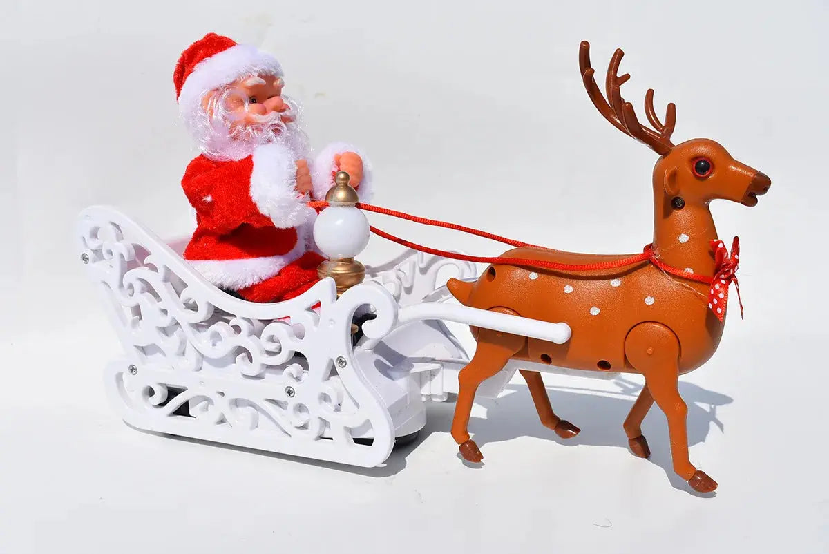 Christmas gifts Gifts for kids Elk sleigh pulling Santa music dancing doll toys - Awesome Marketplace