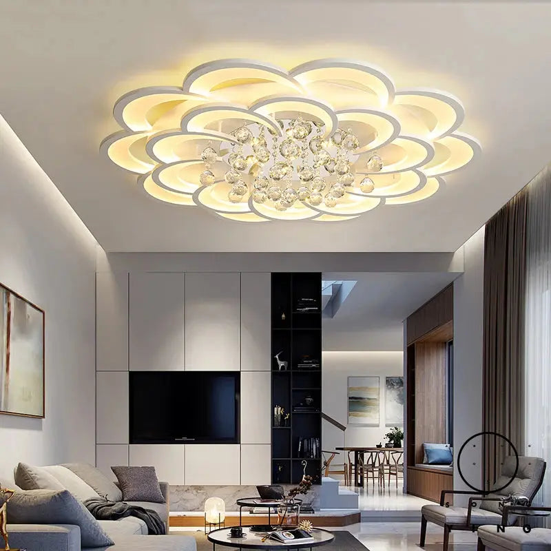 Acrylic Crystal Chandelier - Modern LED Ceiling Light for Living Room Bedroom Study Room - Awesome Marketplace