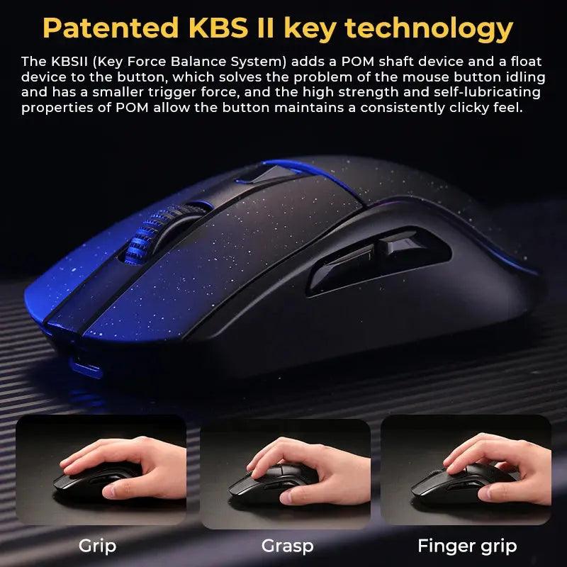 DAREU PC Gaming Mouse Tri-mode Connect Bluetooth Wired 2.4G Wireless Mice with Charging Base KBS Buttons Mous for Laptop Gamer Awesome Marketplace