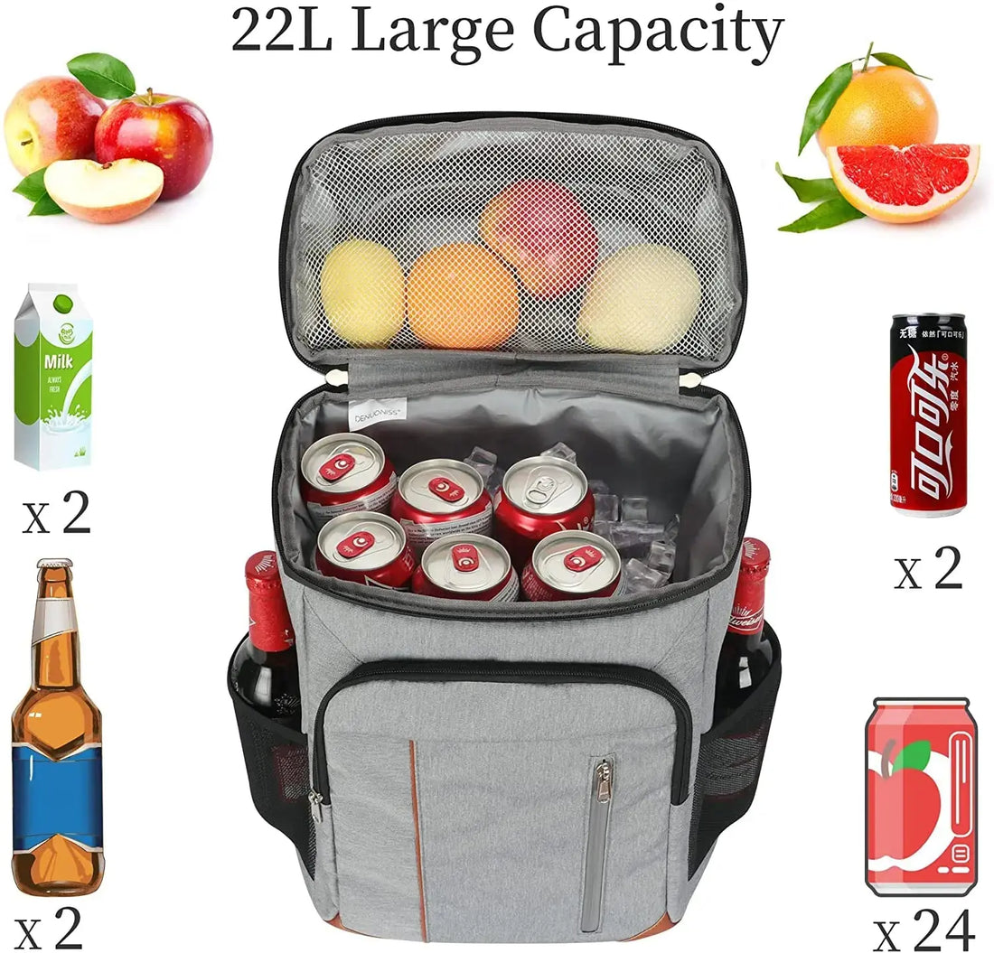 DENUONISS 22L Cooler Bag  100% Leakpoof Large Insulated Bag Outdoor Picnic Beach Thermal Bag Cooler Car Refrigerator  For Food Awesome Markeplace