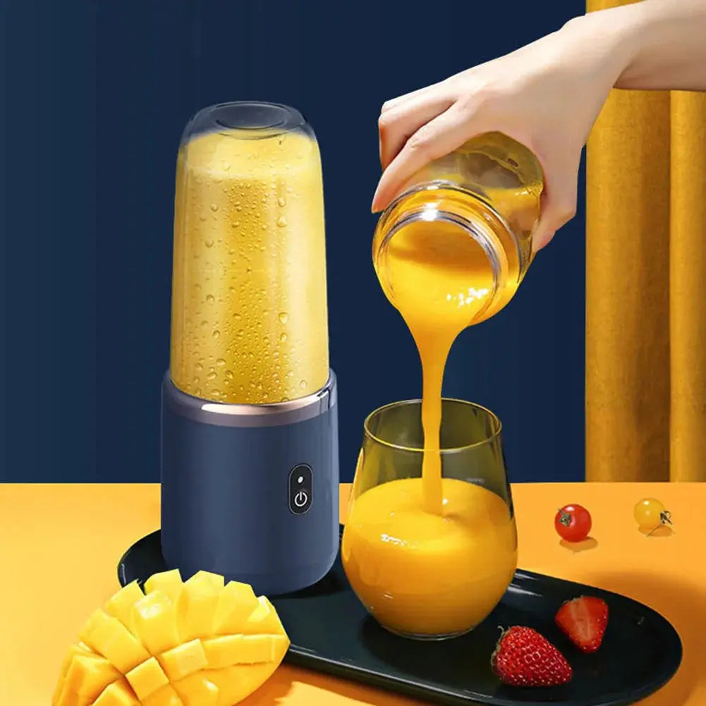 Double Cup Multifunction Fruit Mixer Juicer Portable Electric Juicer Blender USB Rechargeable 400ML Wireless Smoothie Maker Cups Awesome Markeplace