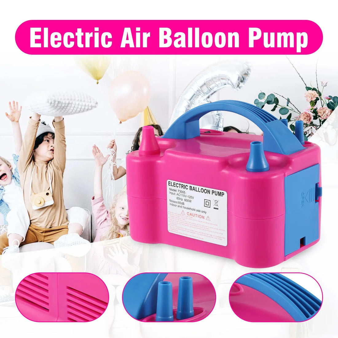 Electric Balloon Air Pump Inflator Dual-Nozzle Air Balloon Blower Machine for Party Balloon Birthday Christmas Inflatable Tool Awesome Markeplace