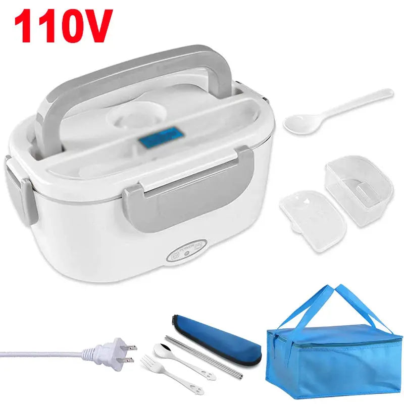 Food Warmer Lunch Box - Electric Stainless Steel, 220V/110V/24V/12V, Car - Awesome Marketplace