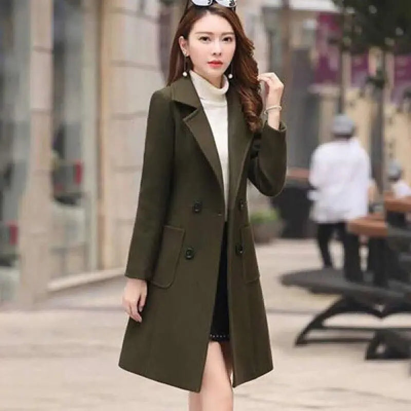 Elegant 4XL Black Wool Coat: Plus Size Luxury Jacket Awesome Markeplace