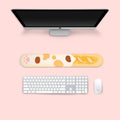 GeekShare Computer Mouse Pad Keyboard Wrist Rest Cat Bakery Super Cute Big Desk Mousepad Office Table Mat Gaming Accessories New - Awesome Marketplace