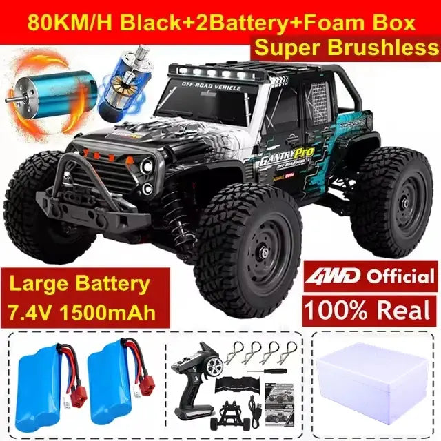 4WD RTR Brushless RC Car - 80KM/H High-Speed Off-Road Truck for Adults & Kids - Awesome Marketplace