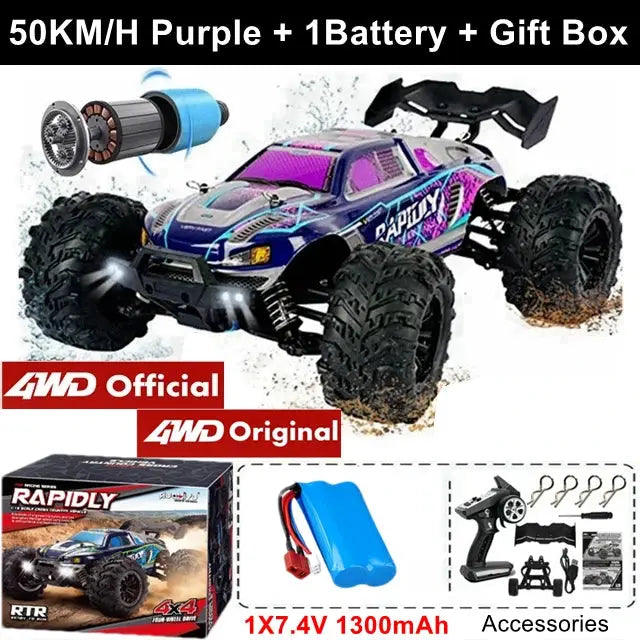 4WD RTR Brushless RC Car - 80KM/H High-Speed Off-Road Truck for Adults & Kids - Awesome Marketplace