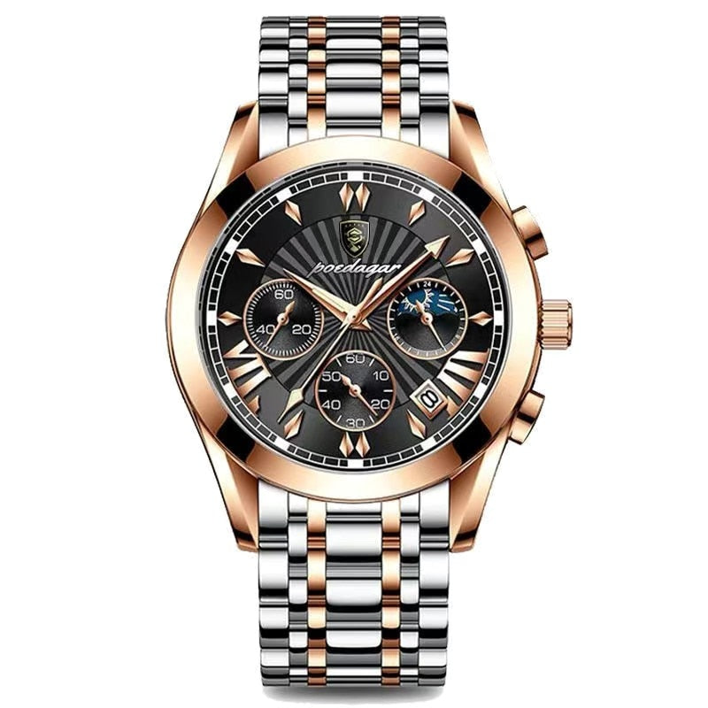 POEDAGAR Luxury Sport Watch for Men  Top Brand, Stainless Steel, Waterproof, and Fashionable Quartz Wristwatch Awesome Markeplace