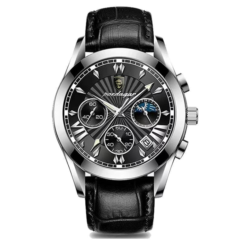 POEDAGAR Luxury Sport Watch for Men  Top Brand, Stainless Steel, Waterproof, and Fashionable Quartz Wristwatch Awesome Markeplace