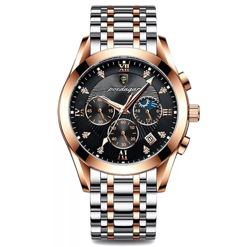 POEDAGAR Luxury Sport Watch for Men  Top Brand, Stainless Steel, Waterproof, and Fashionable Quartz Wristwatch Awesome Markeplace