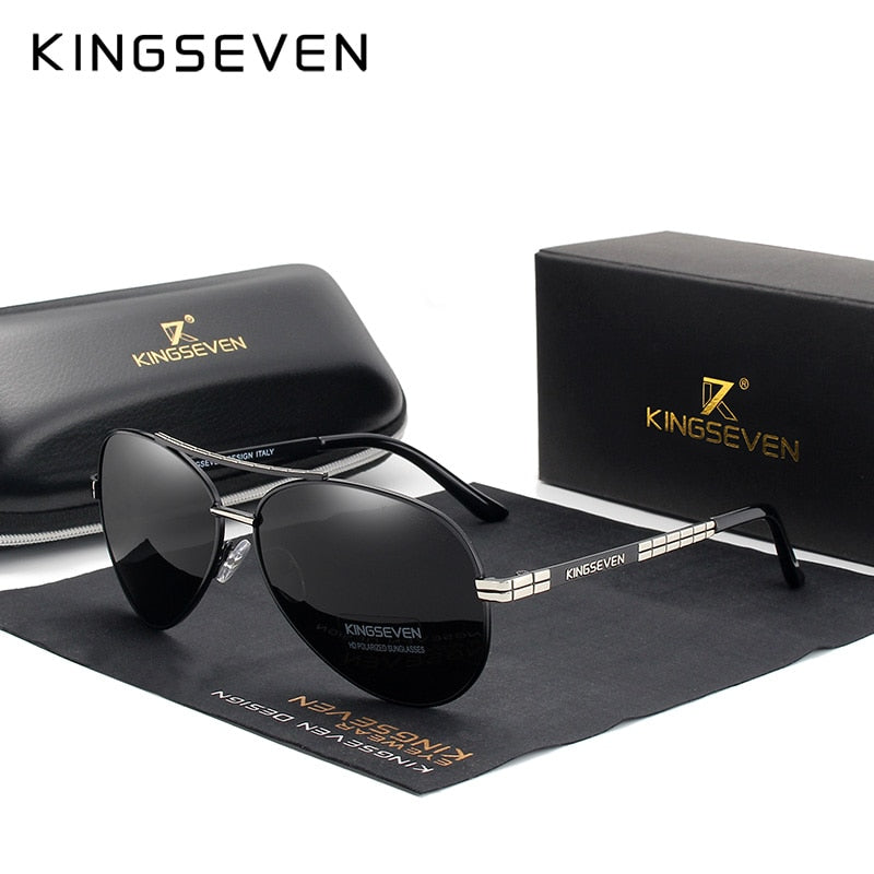 KINGSEVEN New Design HD Polarized Sunglasses for Men: Aviation Alloy Frame with UV400 Protection Awesome Markeplace