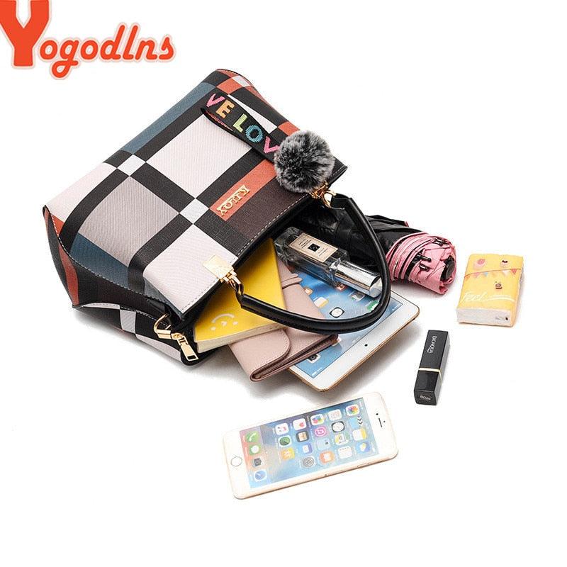 Yogodlns New Luxury Handbag Women Stitching Wild Messenger Bags Awesome Markeplace