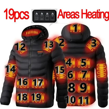 Heated Jacket Men Electric Heating Jackets Heated Down Coat Men Women Clothing Winter Heatable Cotton Jacket Veste Awesome Markeplace