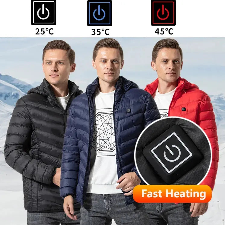 Heated Jacket Men Electric Heating Jackets Heated Down Coat Men Women Clothing Winter Heatable Cotton Jacket Veste Awesome Markeplace