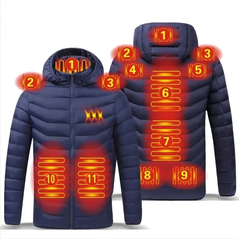 Heated Jacket Men Electric Heating Jackets Heated Down Coat Men Women Clothing Winter Heatable Cotton Jacket Veste Awesome Markeplace