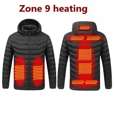 Heated Jacket Men Electric Heating Jackets Heated Down Coat Men Women Clothing Winter Heatable Cotton Jacket Veste Awesome Markeplace