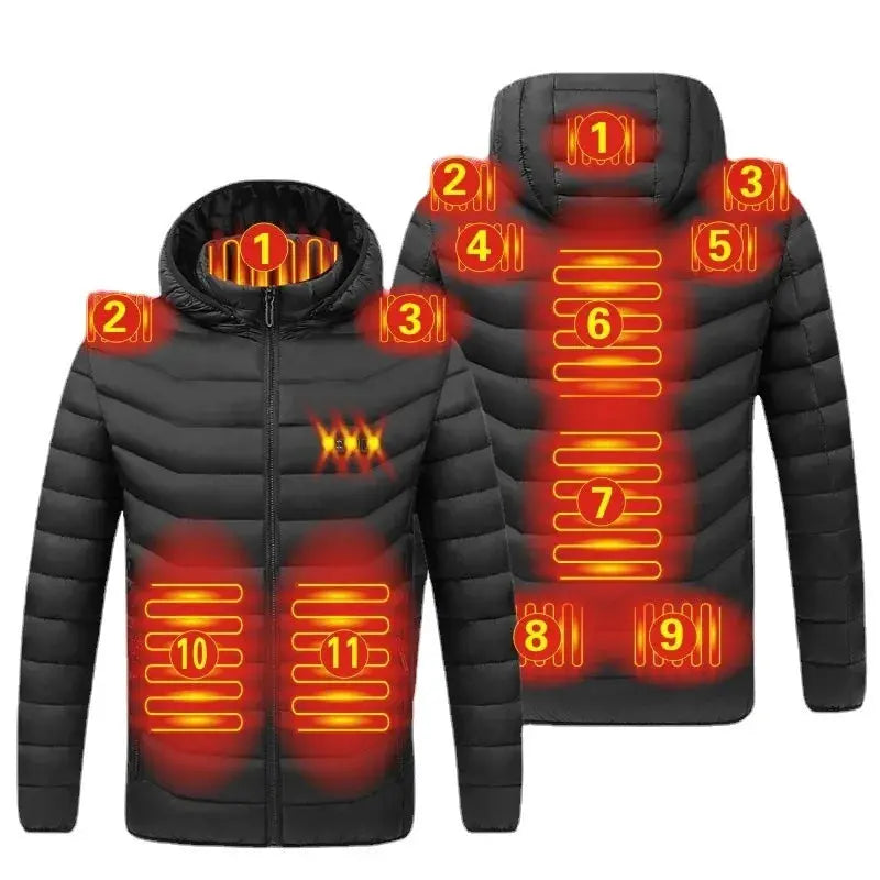 Heated Jacket Men Electric Heating Jackets Heated Down Coat Men Women Clothing Winter Heatable Cotton Jacket Veste Awesome Markeplace