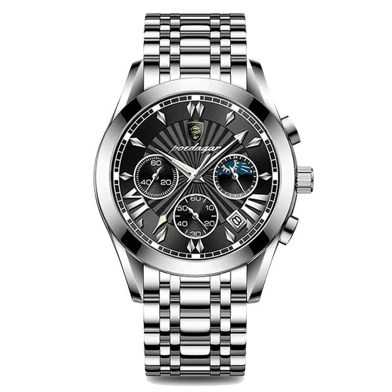 POEDAGAR Luxury Sport Watch for Men  Top Brand, Stainless Steel, Waterproof, and Fashionable Quartz Wristwatch Awesome Markeplace