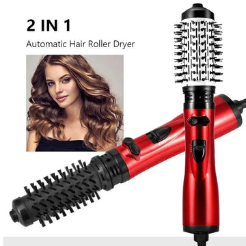 2 in 1 Rotating Hot Air Brush Automatic Hair Dryer Volumizer & Styler - Awesome Marketplace