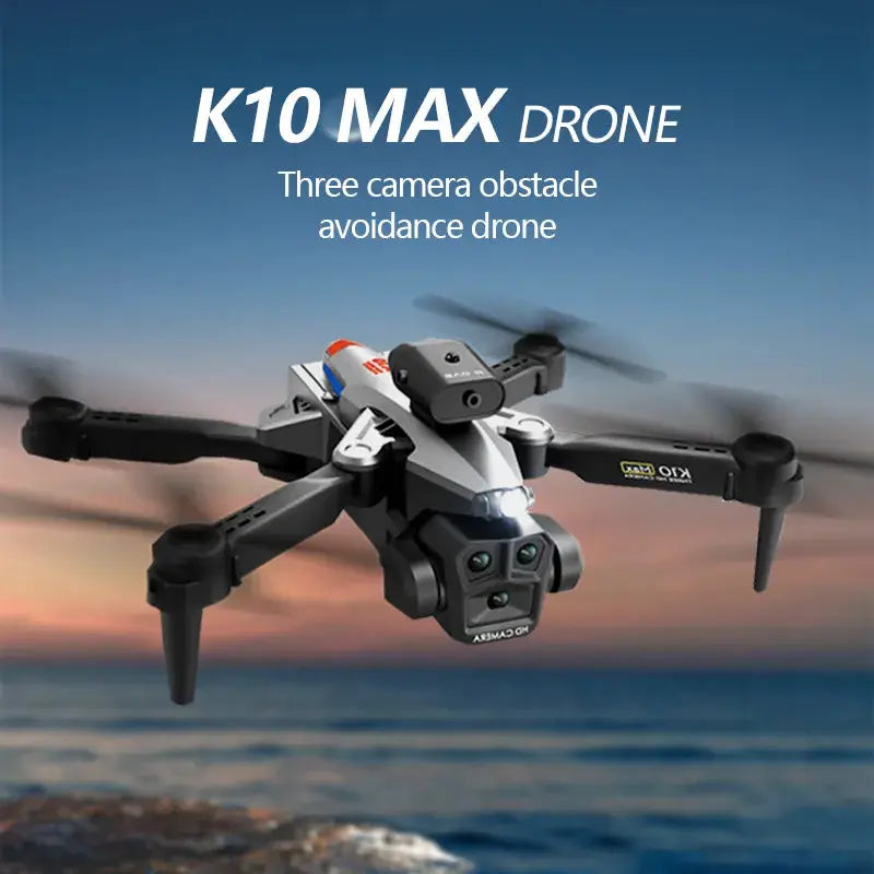 KBDFA K10 Max Drone - 4K, 8K Triple Camera, Wide Angle, Obstacle Avoidance RC Quadcopter" Awesome Markeplace