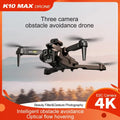 KBDFA K10 Max Drone - 4K, 8K Triple Camera, Wide Angle, Obstacle Avoidance RC Quadcopter