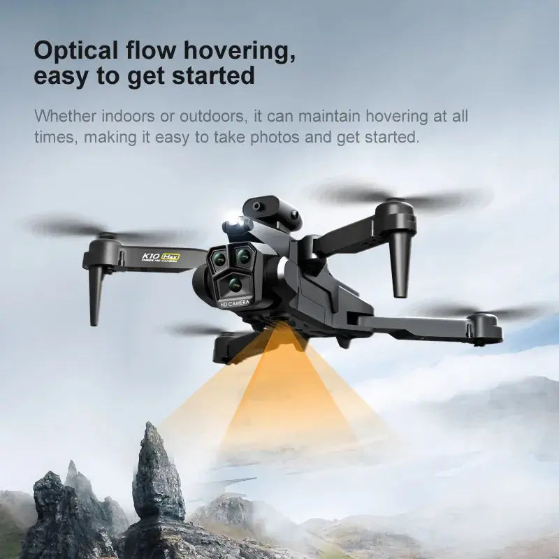 KBDFA K10 Max Drone - 4K, 8K Triple Camera, Wide Angle, Obstacle Avoidance RC Quadcopter" Awesome Markeplace