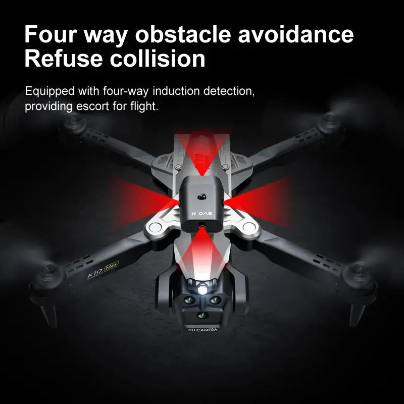 KBDFA K10 Max Drone - 4K, 8K Triple Camera, Wide Angle, Obstacle Avoidance RC Quadcopter" Awesome Markeplace