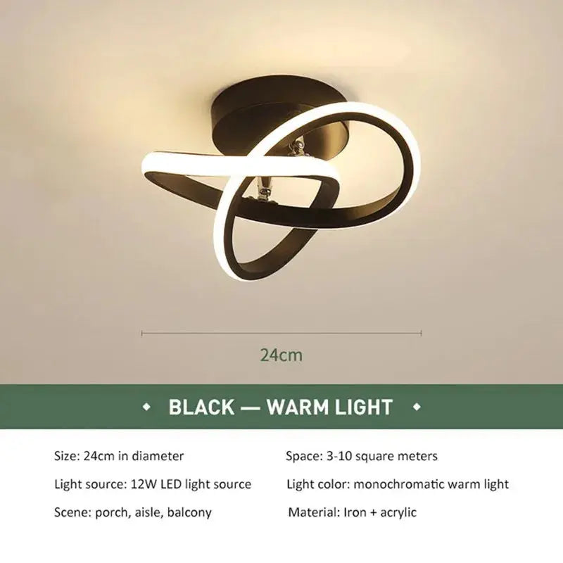 Modern LED Ceiling Light - Minimalist Strip Light Fixture for Living Room, Balcony, Entrance, Staircase - Awesome Marketplace